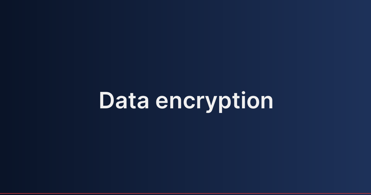 Data encryption