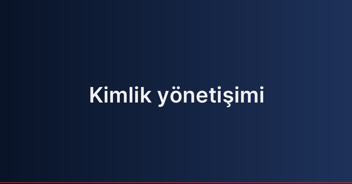 Kimlik yönetişimi