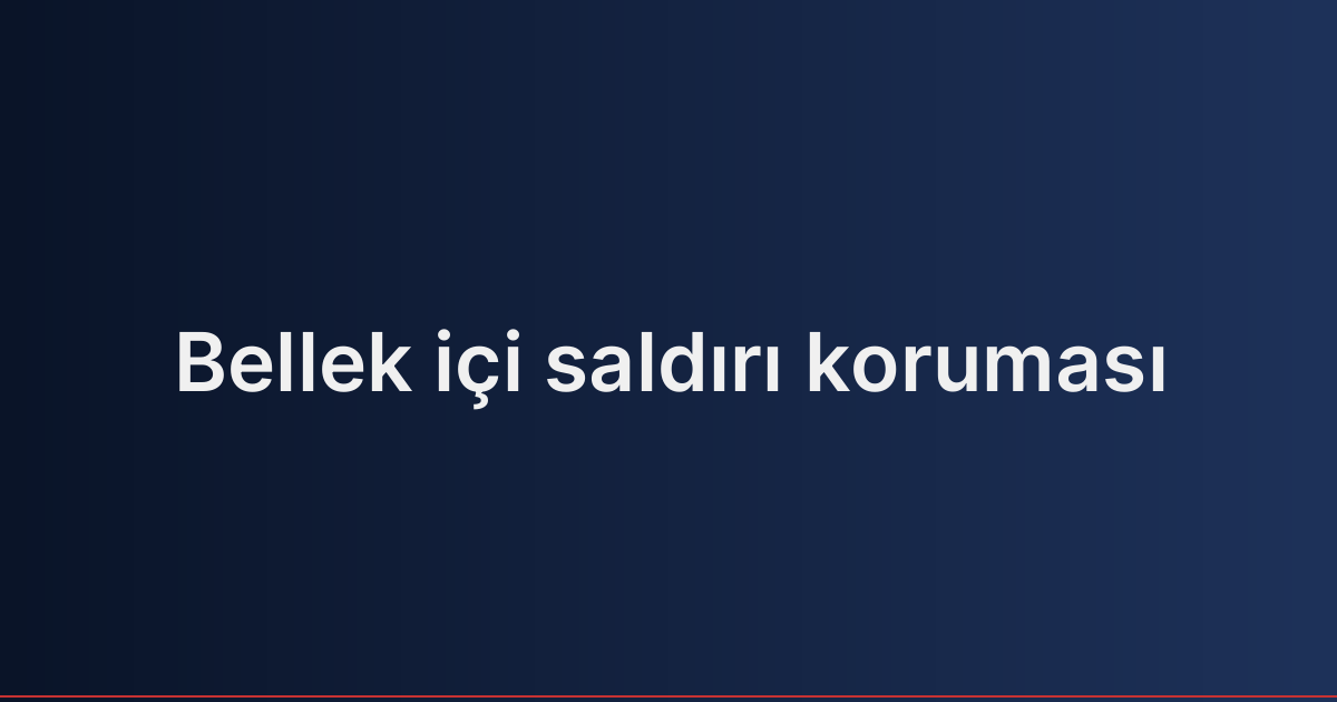 Bellek içi saldırı koruması