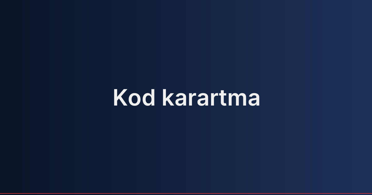 Kod karartma