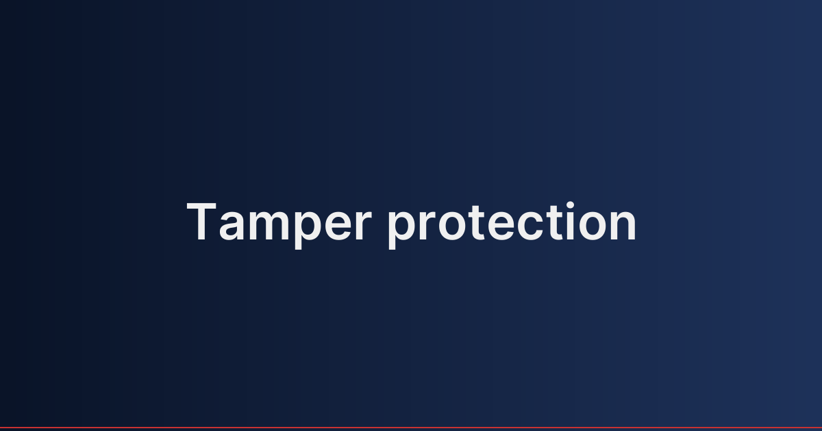 Tamper protection