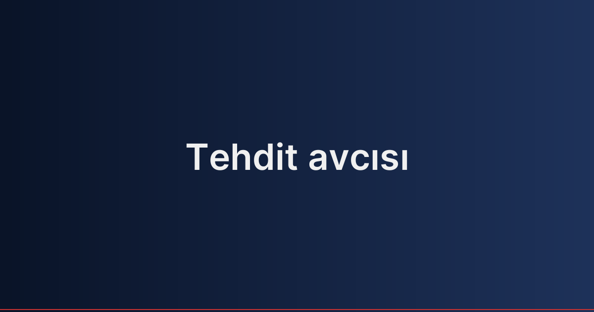 Tehdit avcısı