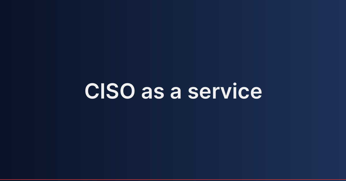 CISO as a service